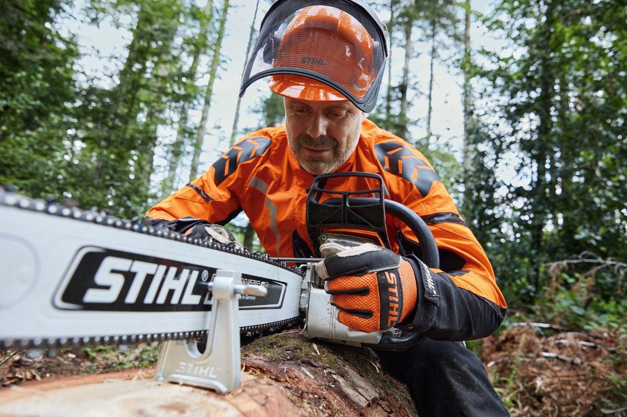 A corrente de serra STIHL Rapid HEXA é afiada com uma lima sextavada