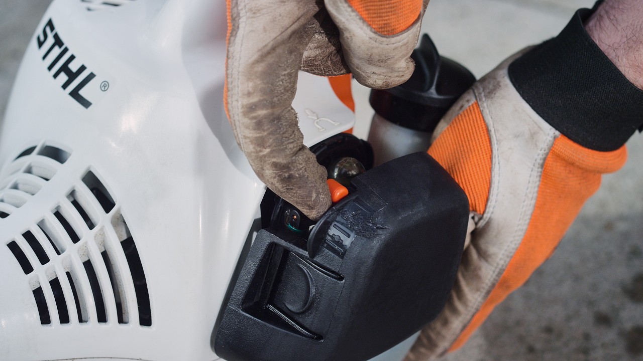 Alavanca do choke acionada na motorroçadora a gasolina STIHL FS&nbsp;38
